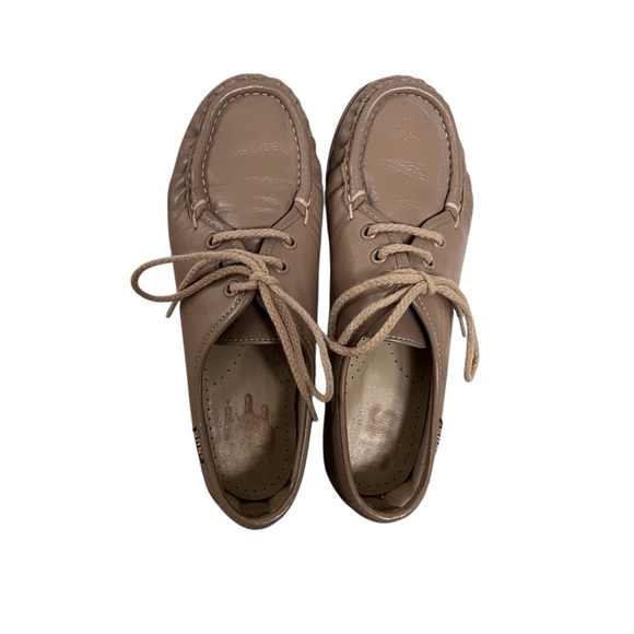 SAS Siesta Lace Up Moccasin Shoes Mocha Comfort Oxford Classic Office Size 4.5 M - Picture 16 of 16